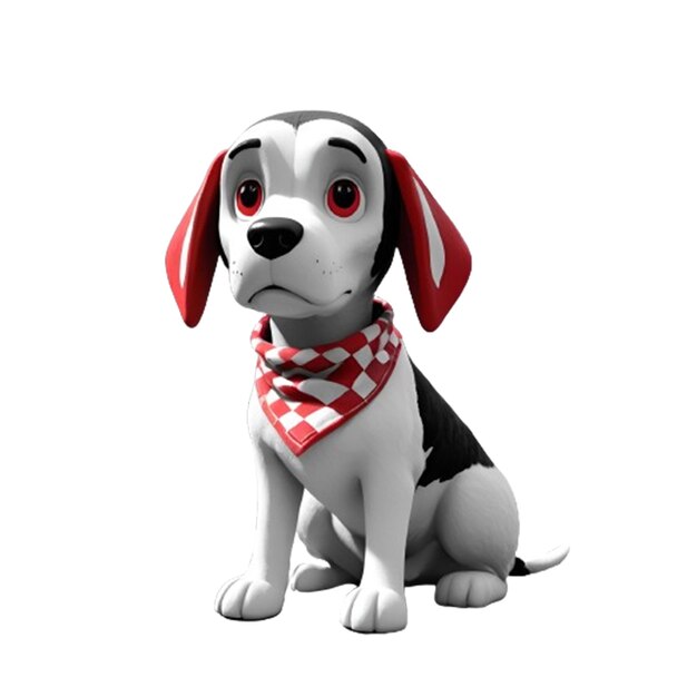 PSD a dog with a bandana around its neck