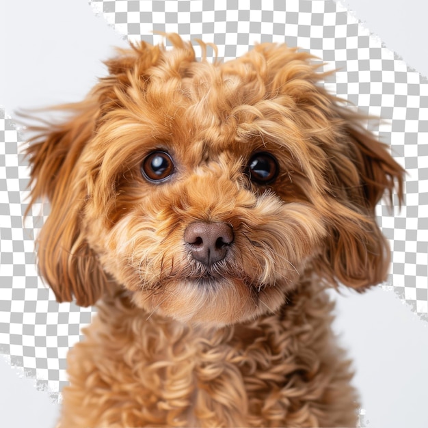 PSD a dog with a brown haircut that has a brown face