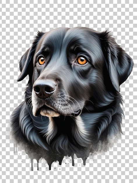 PSD a dog with a collar on its neck stands on a transparent background