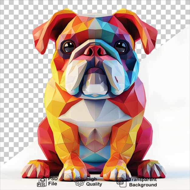 PSD a dog with a colorful pattern on its face sits in front of a checkered background