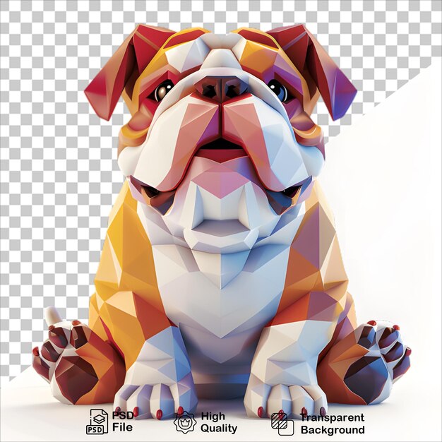 PSD a dog with a geometric pattern on its face