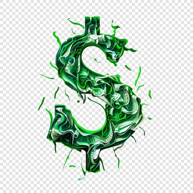 PSD dollar 3d icon png photo 3d dollar sign in render style isolated on transparent background