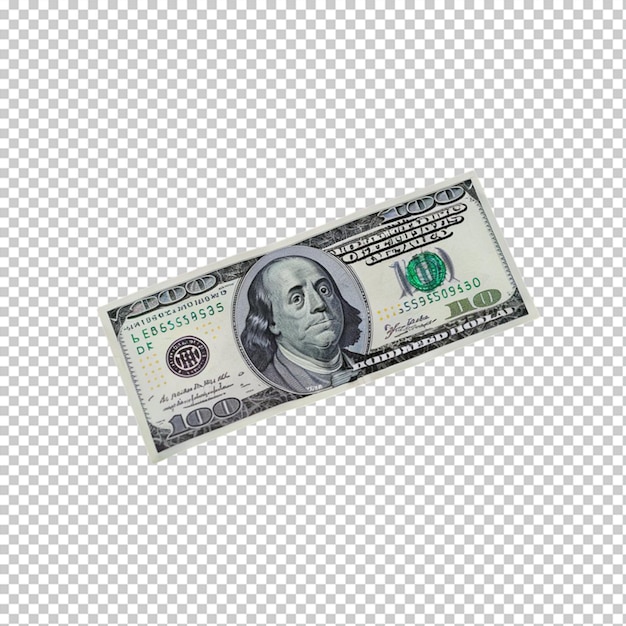 PSD a dollar bill with a dollar bill on a white background