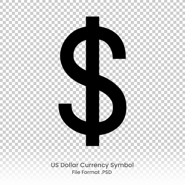 PSD a dollar currency symbol on transparent background