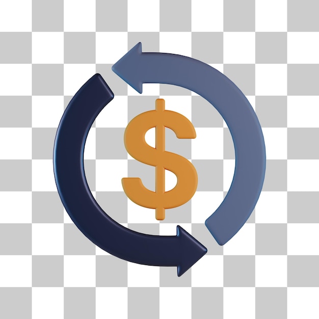 Dollar Cycle 3D Icon