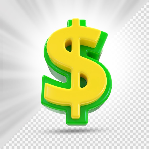 Dollar symbol 3D Render