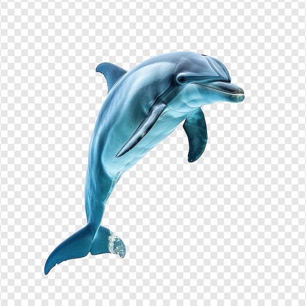 Dolphin full body isolate on transparency background PSD