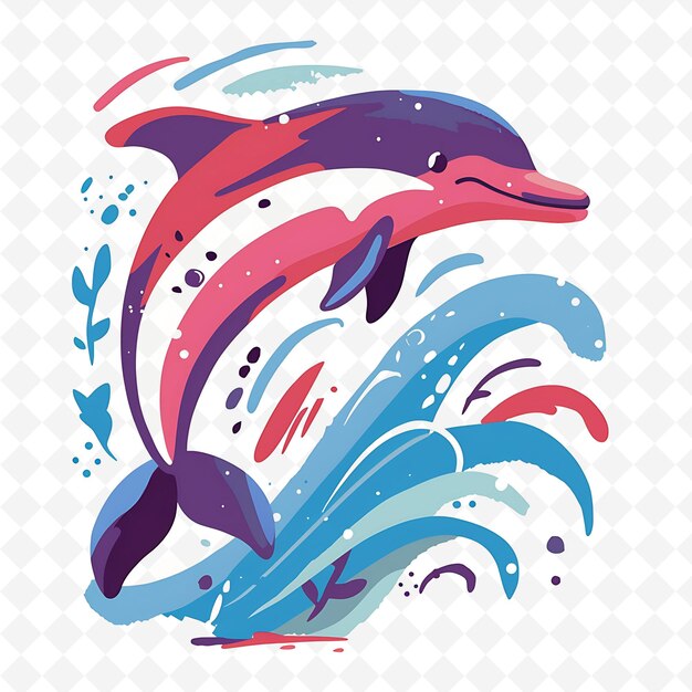 PSD a dolphin that is in the water with the words dolphin on it