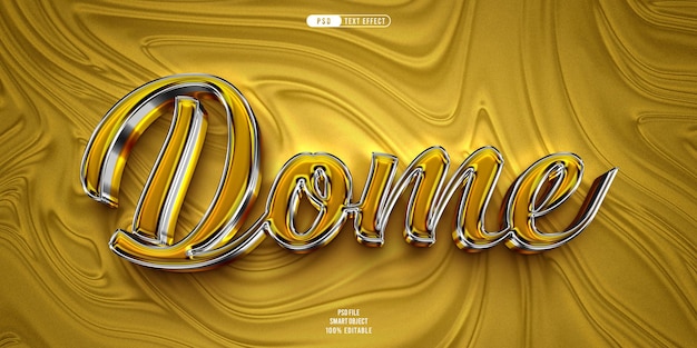 PSD dome 3d editable text effect