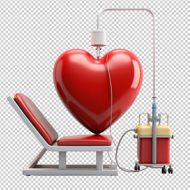 Donate blood animated illustration blood donation isolated on transparent background