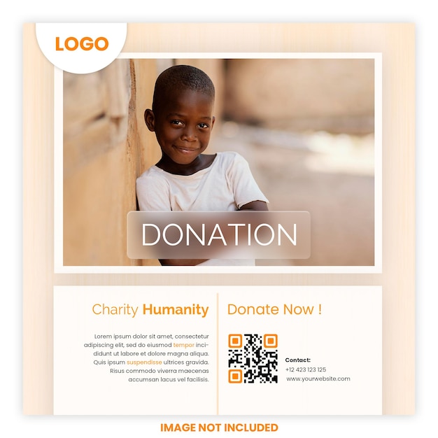 donation charity social media design poster