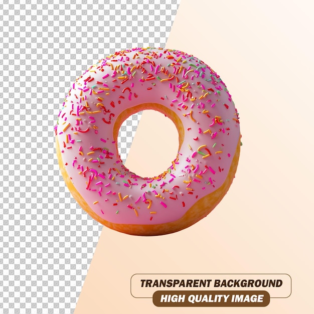 Donut Alphabets on Transparent Background PSD File