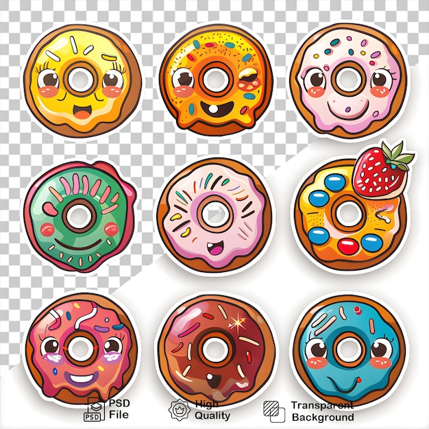 donut illustration png on transparent background Delicious donuts design