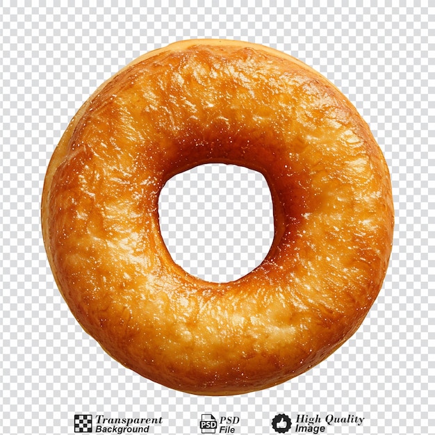 Donut rendering top view isolated on transparent background