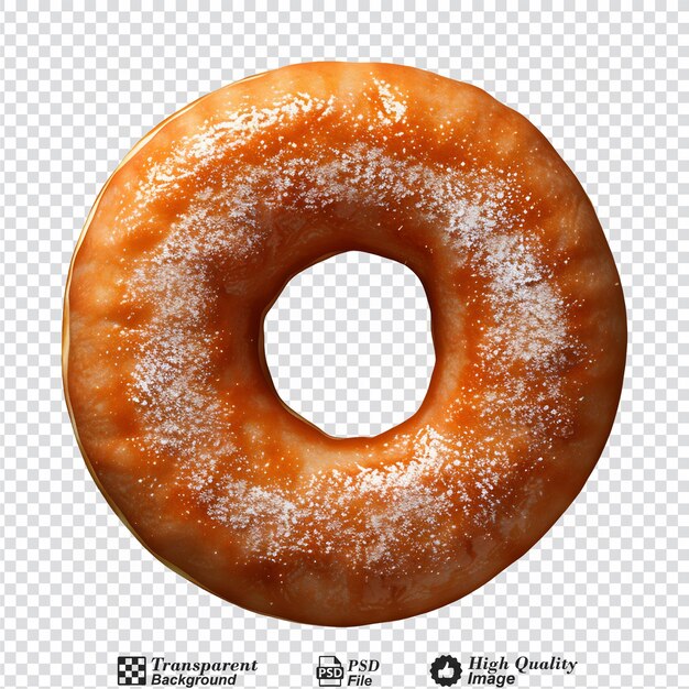 Donut rendering top view isolated on transparent background