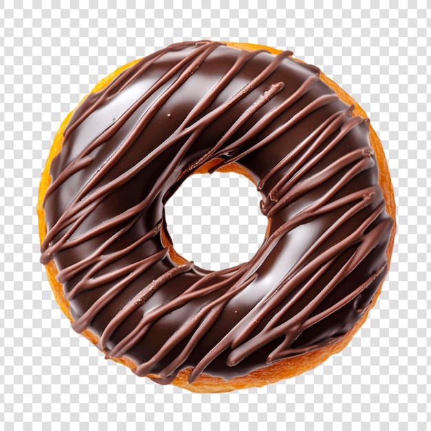 PSD a donut with chocolate sprinkles on a transparent background