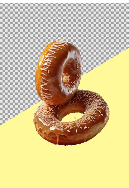 a donut with a g on it is on a transparent background