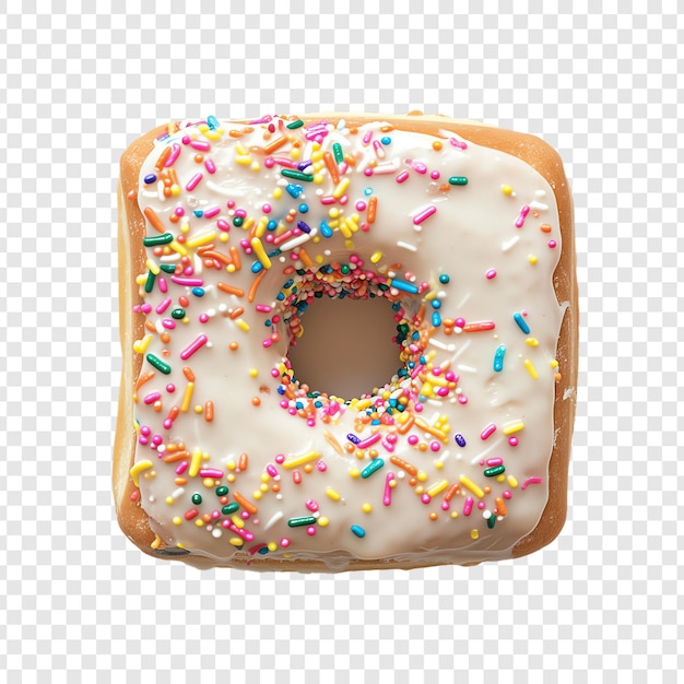 a donut with sprinkles and sprinkles on it