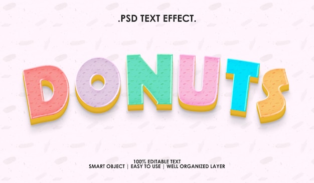 Donuts text style effect