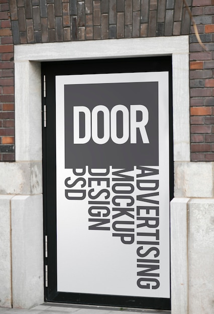 Door advertising mockup 