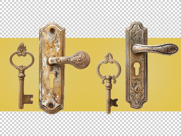 PSD door handles with transparent background