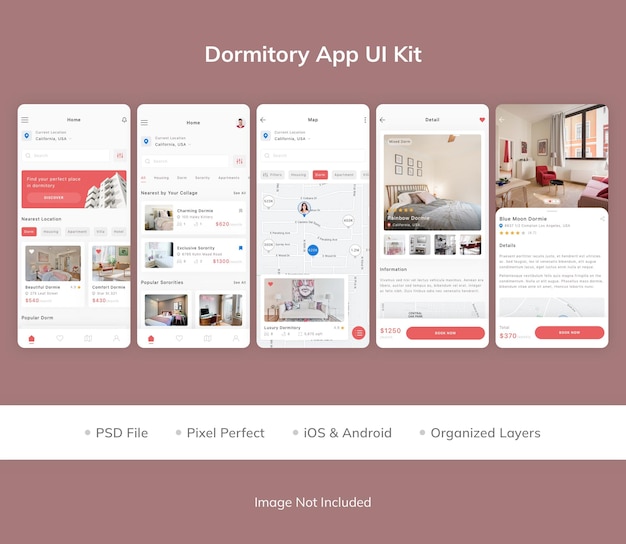 Dormitory App UI Kit