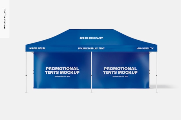 Double Display Tent Mockup, Front View