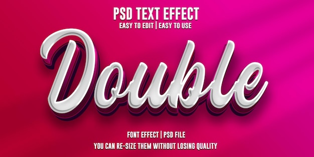 double editable text effect