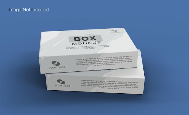 Double realistic close up on box mockup design isolated render