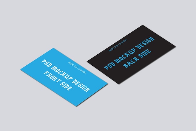 Double Sided business card and thank you card PSD mockup file