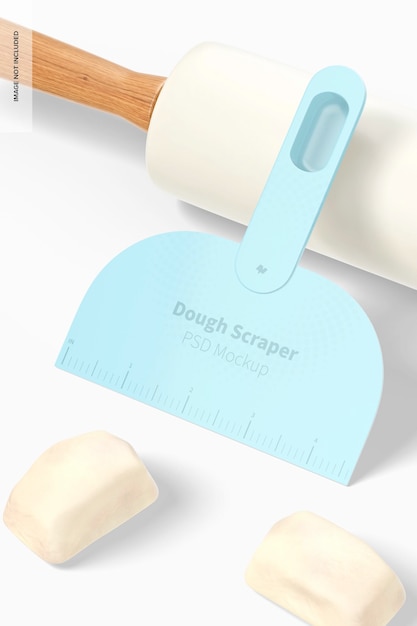 Dough Scraper Mockup, Leaned