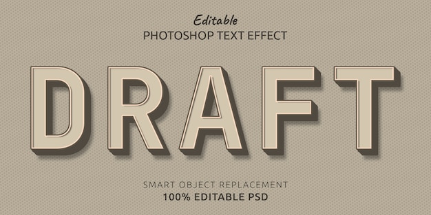 Draft Editable Text Style Effect