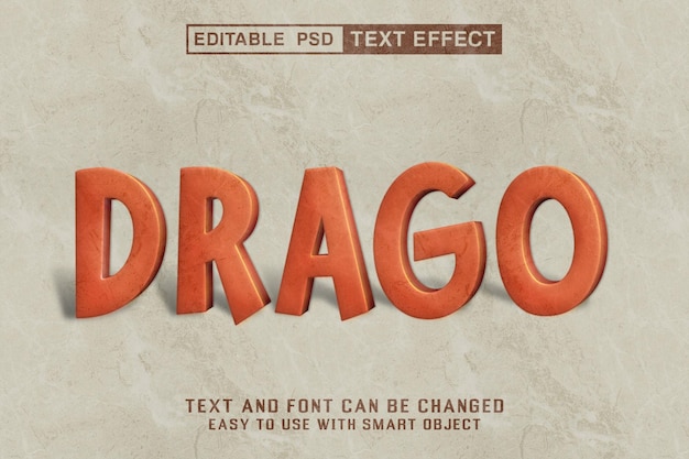 Drago Editable Text Effect