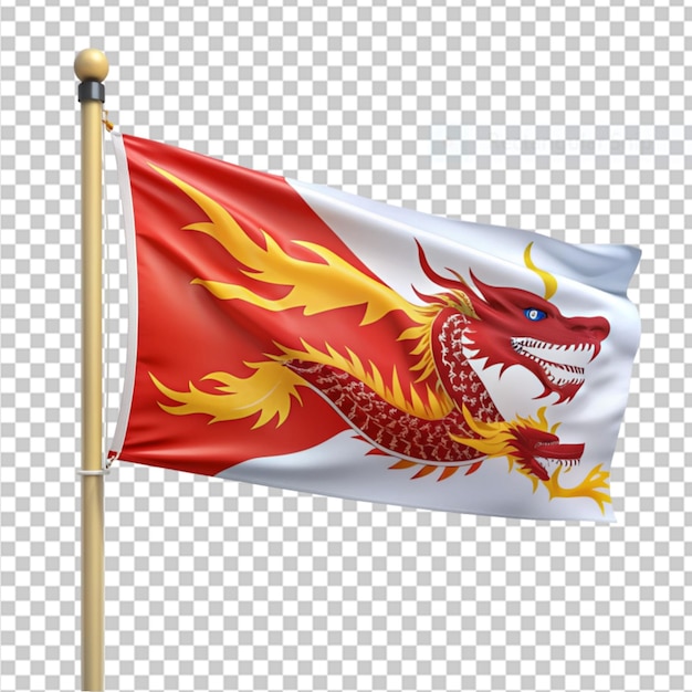 dragon boat crew flag on transparent background