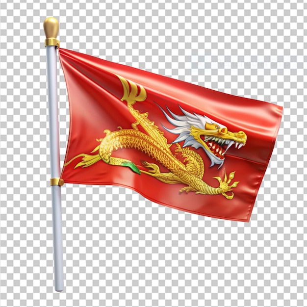 dragon boat crew flag on transparent background