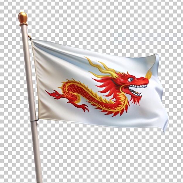 dragon boat crew flag on transparent background