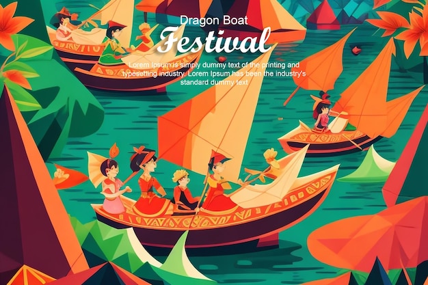 Dragon Boat Festival Social Media PSD Banner Design