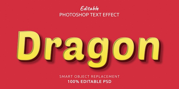 Dragon Editable Photoshop Text Style Effect