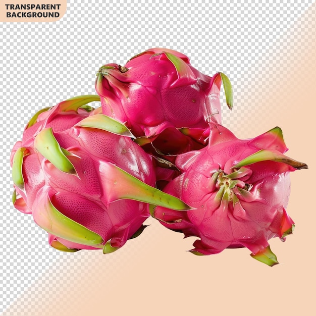 Dragon fruit isolated on transparent background