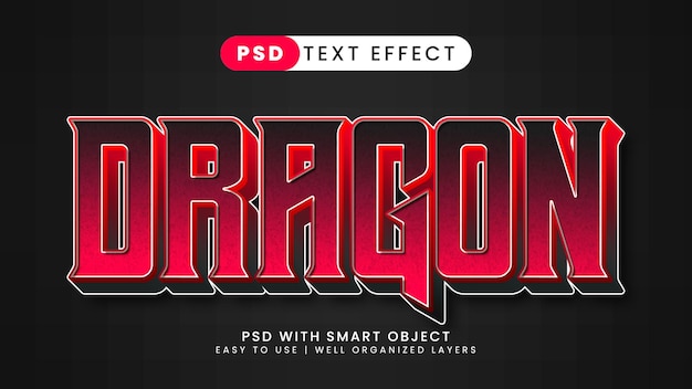 Dragon gamer text effect editable esport and neon text style