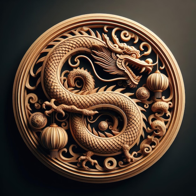 PSD dragon image logo icon and symbol in chinese culture