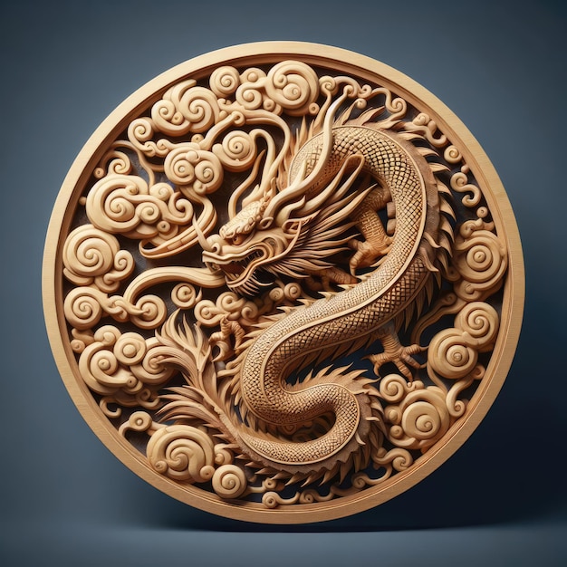 Dragon Image Logo Icon and symbol in Chinese culture