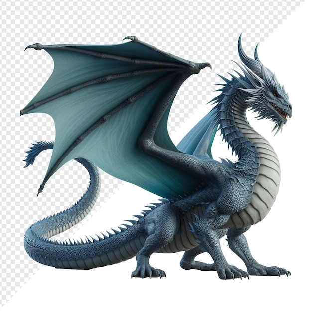 PSD dragon isolated on a transparent background