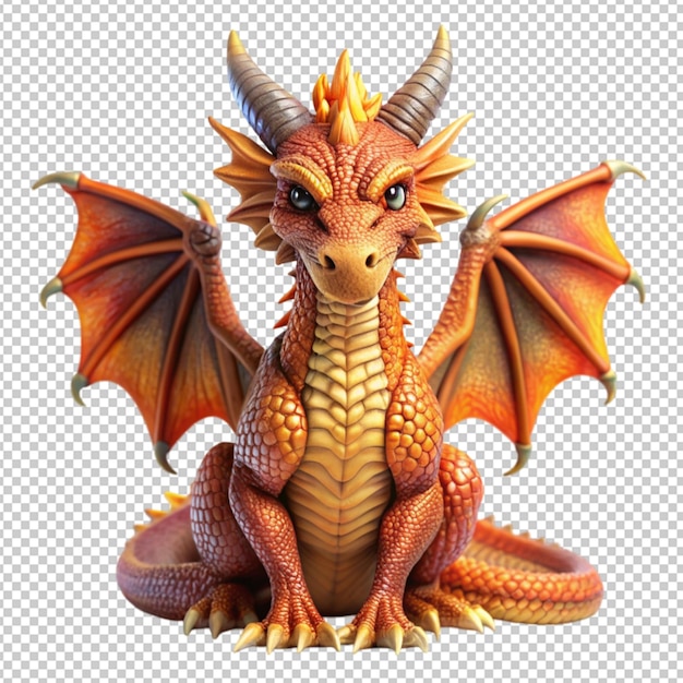 PSD dragon naranjo de frente