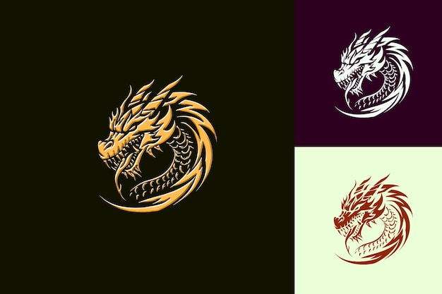 PSD a dragon with a gold background and a gold design on it