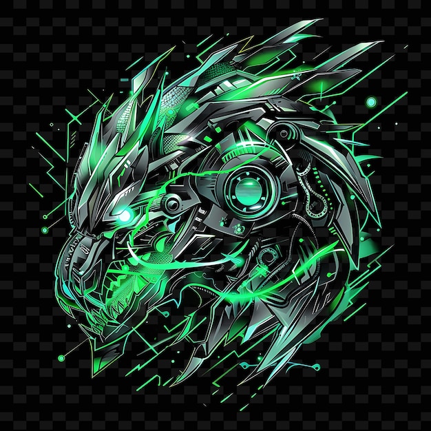 PSD a dragon with a green dragon on the back