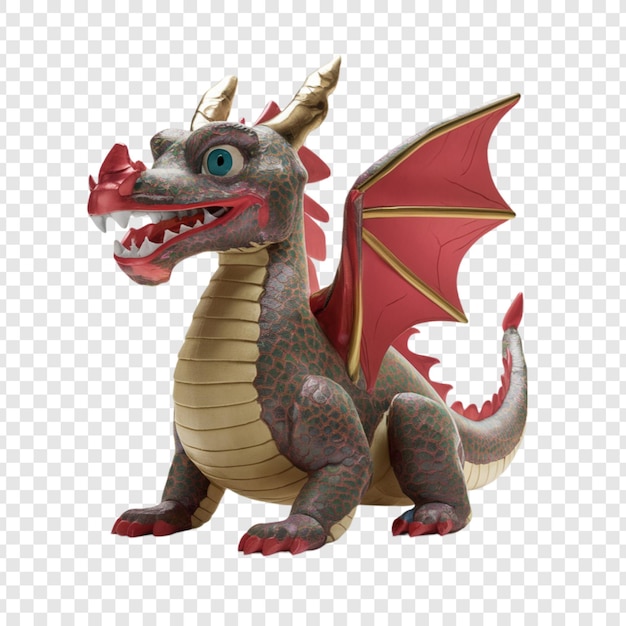 PSD a dragon with a red dragon on its head