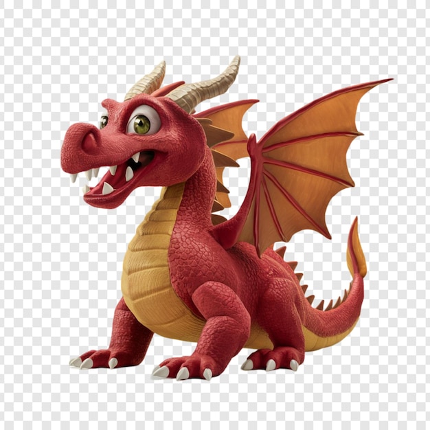 PSD a dragon with a red head and the word dragon on it