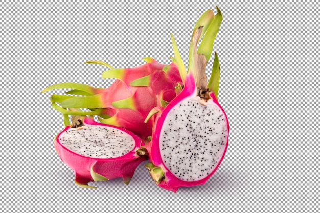 Dragonfruit or Pitaya isolated on alpha background