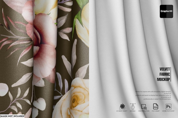 Draped Velvet Fabric Mockup Set